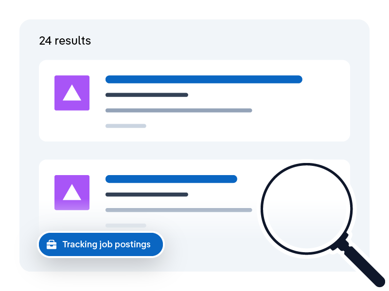 Identify investment signals by tracking job postings count of startups illustration