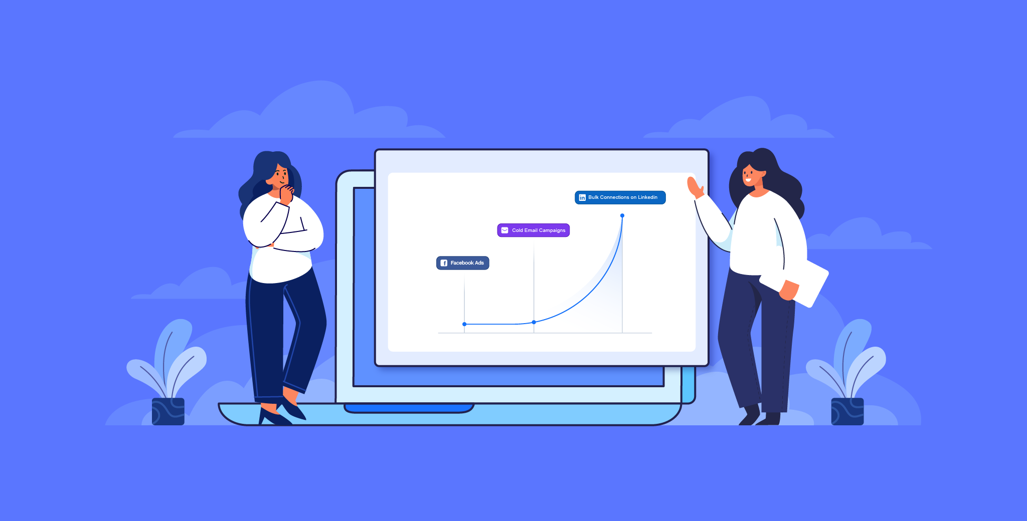 Accelerating growth startups illustration