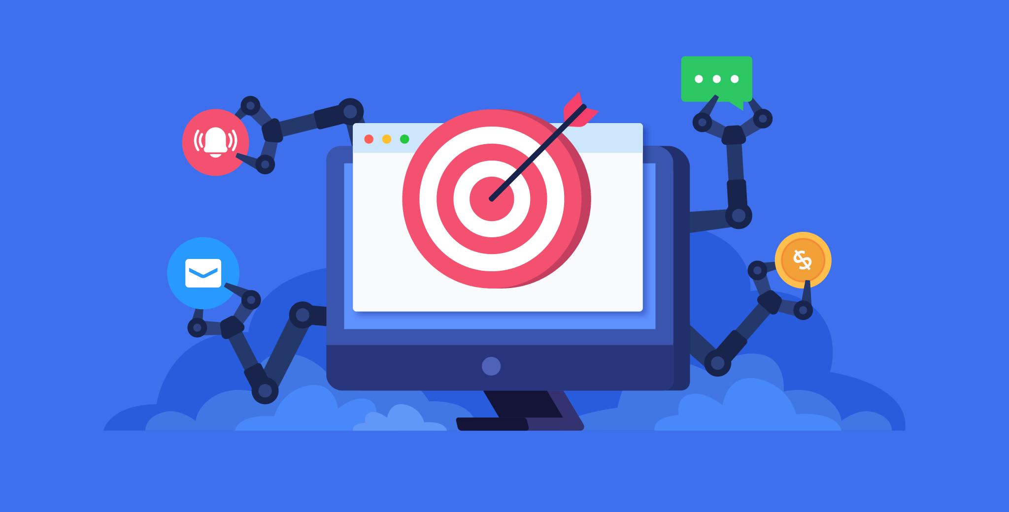 Sales and marketing automation illustration