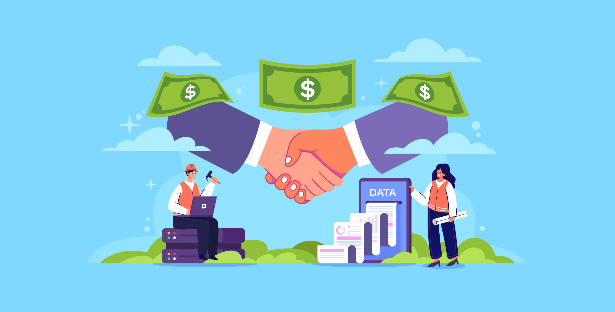 Prospecting and lead generation illustration